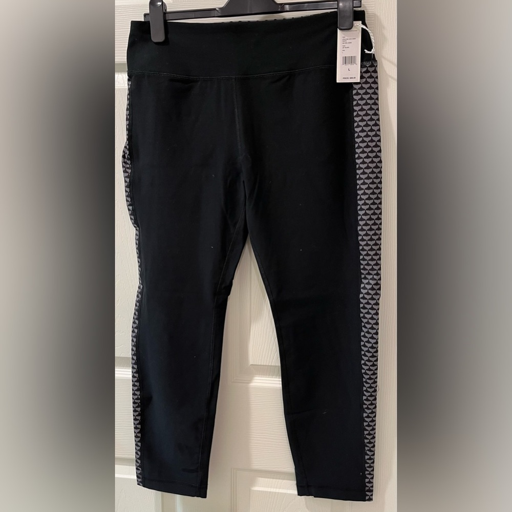 Vineyard Vines NWT leggings w/ Whale Tail pattern Black/Gray size Large